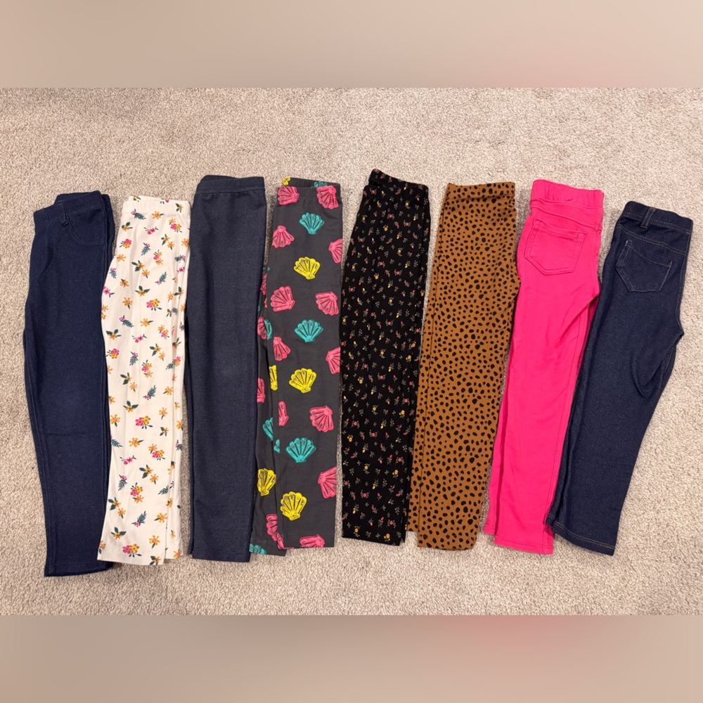 Old Navy Kids Leggings Set - Floral, Shell, Polka Dot, and Pink